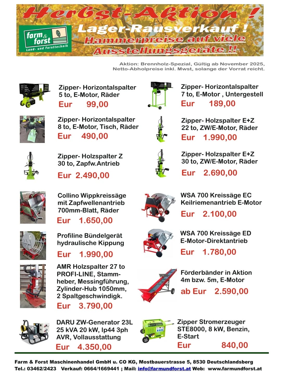 Brennholz-Spezial Lager Rrrausss Aktion