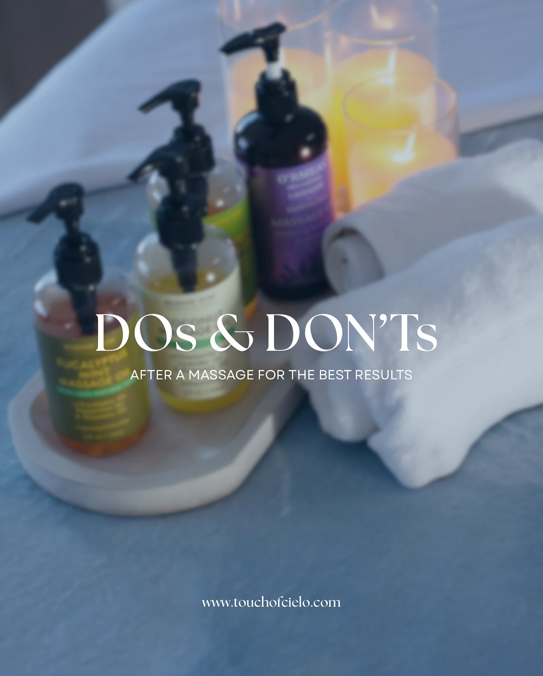 Your massage doesn’t end when the table session does,
it continues through how you treat yourself after.
These small habits make all the difference in how your body feels and heals.
Which one do you usually forget: hydration or rest?
Follow us for more wellness tips
Always with care,
Touch of Cielo🩵
www.touchoficielo.com
#mobilemassagetherapistmontreal #athomemassage #massagenearme