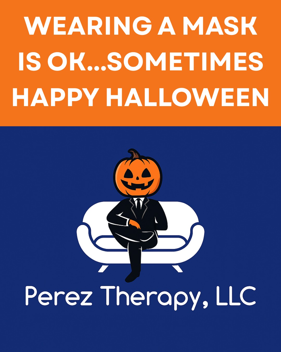 We all wear masks 🎭
Let's talk about it!
#happyhalloween #halloween2025 #pereztherapyllc