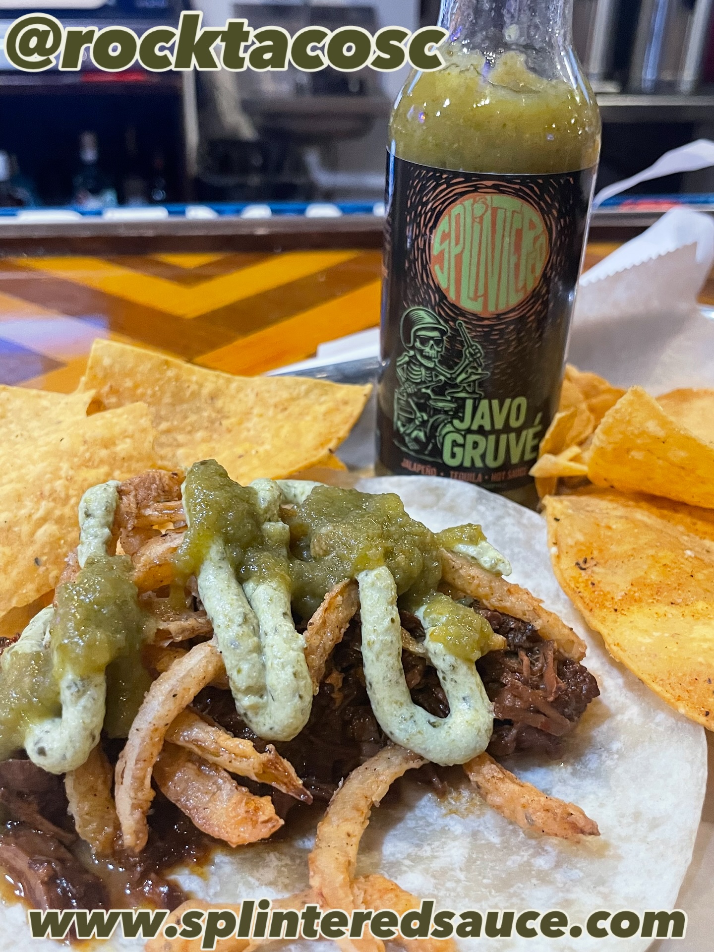 JavoGruvé is now at @rocktacosc in @downtownrockhill
#hotsauce #jalapenos #tequila #rockhillsc #rockhill #splintered #splinteredsauce #drummer #drummers #verde