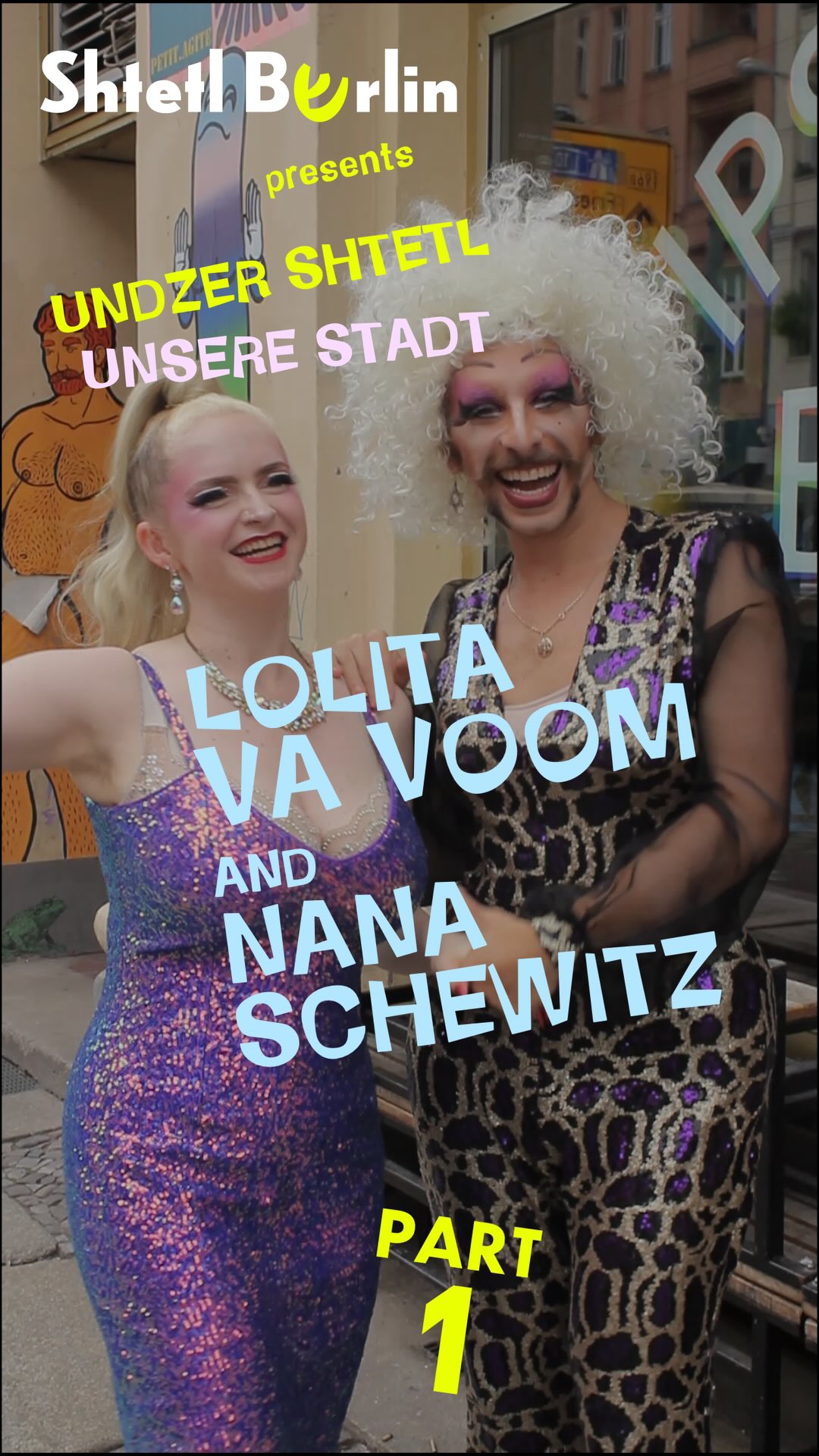 Nana Schewitz @dontfuckyournana is Berlin’s premiere Judeo-nonagenarian drag creature. www.floridayakillme.com/
Lolita Va Voom @lolitavavoom is a burlesque performer, producer, and educator. She produces @jewsjewsjewss, a progressive queer Jewish cabaret, and through her Shimmy Shake School of Burlesque, teaches the working class and queer history of the art of the (strip)tease. www.lolitavavoom.com/ + www.instagram.com/lolitavavoom
Who else lives in our shtetl?
Follow @shtetlberlin and come to our events to discover the diverse community of people creating Yiddish culture in Berlin.
Video: @magdalenahutterfilm
Idea & production: @cowboyhasid
Photo: Emilia Lyon
Location: @tipsy_bear_berlin
Created as part of the project ‘Undzer Shtetl, Unsere Stadt’ supported by the Aktionsfonds gegen Antisemitismus, Senatsverwaltung für Kultur und Gesellschaftlichen Zusammenhalt.
#dontfuckyournana #shtetlberlin #yiddish #yiddishlanguage #yiddishkeit #yiddishmusic #klezmer #JewishCulture #ShtetlBerlin #BerlinEvents #KlezmerJam #LiveMusicBerlin #MusicBringsUsTogether #BerlinCulture #BerlinNights #BerlinCommunity #WorldMusic #CulturalHeritage #KlezmerSpirit #YiddishSoul #ShtetlVibes #eastberlin #westberlin #berlin #arts #performingarts #perfomance #dontfuckyournana—> for more info visit www.shtetlberlin.com + www.lolitavavoom.com/ + www.floridayakillme.com/