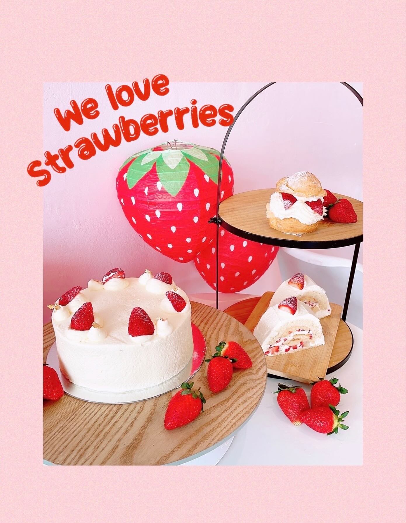 🍓It's strawberry season, let's eat some sabeno strawberry cake! 🍓 #strawberries #strawberryshortcake #cakeauckland #birthdaycakeauckland #coffeeauckland #bakeryauckland