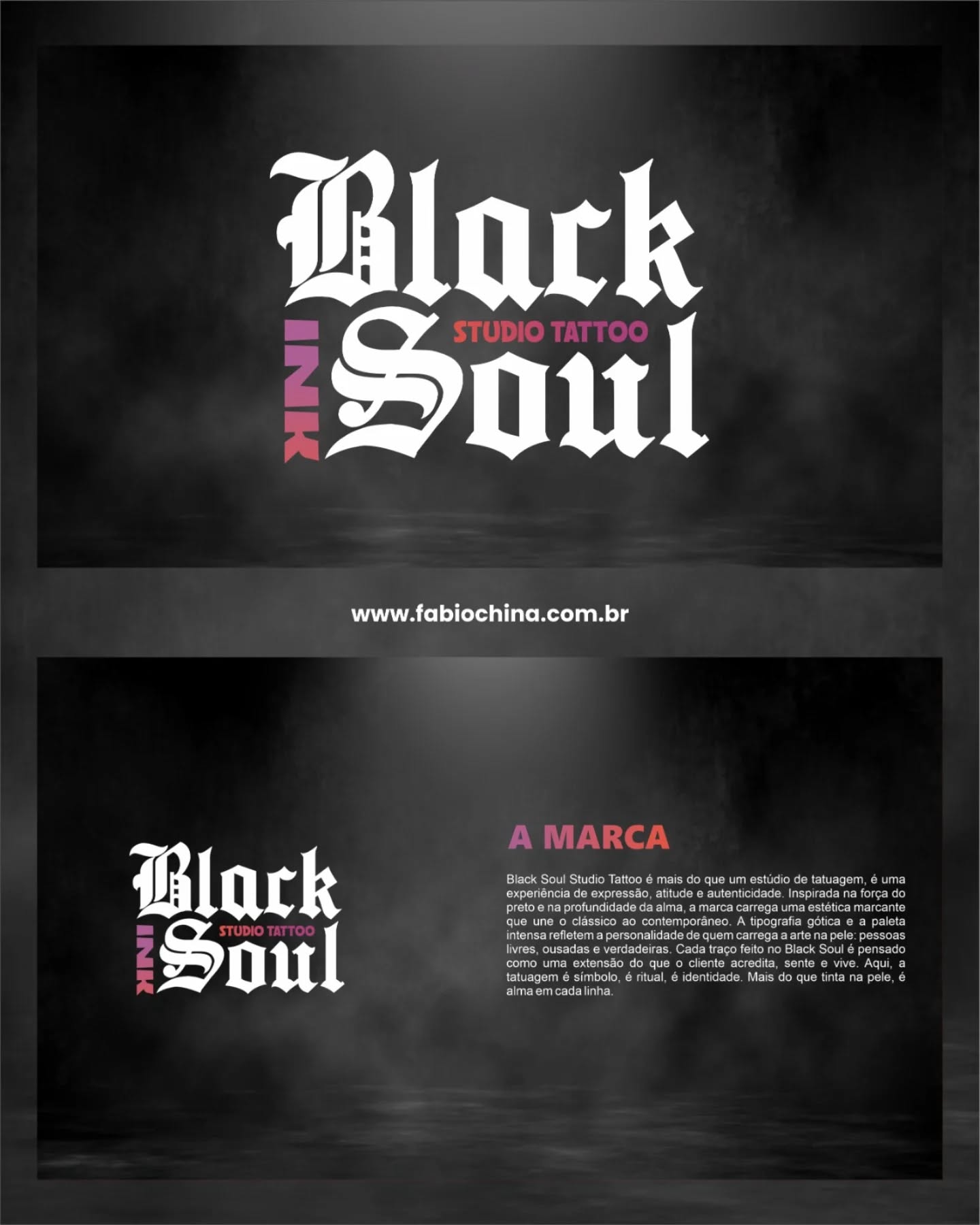 Apresento o projeto de identidade visual desenvolvido para o Black Soul Ink, um estúdio de tatuagem que carrega em seu nome a força, a intensidade e a expressão artística da alma em forma de tinta.
A marca foi construída com base em uma tipografia gótica, símbolo de tradição, autenticidade e atitude. Elementos que traduzem perfeitamente o universo da tatuagem. O design transmite personalidade, técnica e profundidade, reforçando o conceito de que tatuar é mais do que desenhar na pele: é marcar histórias.
O resultado é uma identidade robusta, impactante e memorável, que reflete o espírito da marca e o talento do estúdio.
💀🖤
Design e Direção Criativa: Fábio China
#Design #IdentidadeVisual #Branding #TattooDesign #BlackSoulInk #StudioTattoo #DesignGráfico #FábioChina #Criação