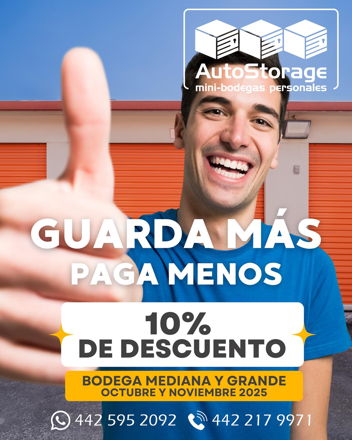 👉 Guarda más, paga menos.
Bodegas Mediana y Grande con espacio perfecto para tus muebles, inventario o mudanza.
Seguridad 24/7, acceso fácil y contratación flexible.
📲 Reserva tu espacio ahora!
#almacenamiento #selfstorage #minibodegas #queretaro #negocios