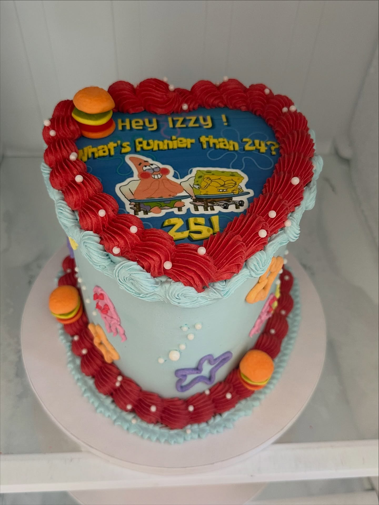 βWhatβs funnier than 24?β
TWENTY FIVE ! ππͺΈπͺΌπ¦π§½
#spongebobcake #whatsfunnierthan24 #newyorkcakes #brooklyncake #cakedecorating