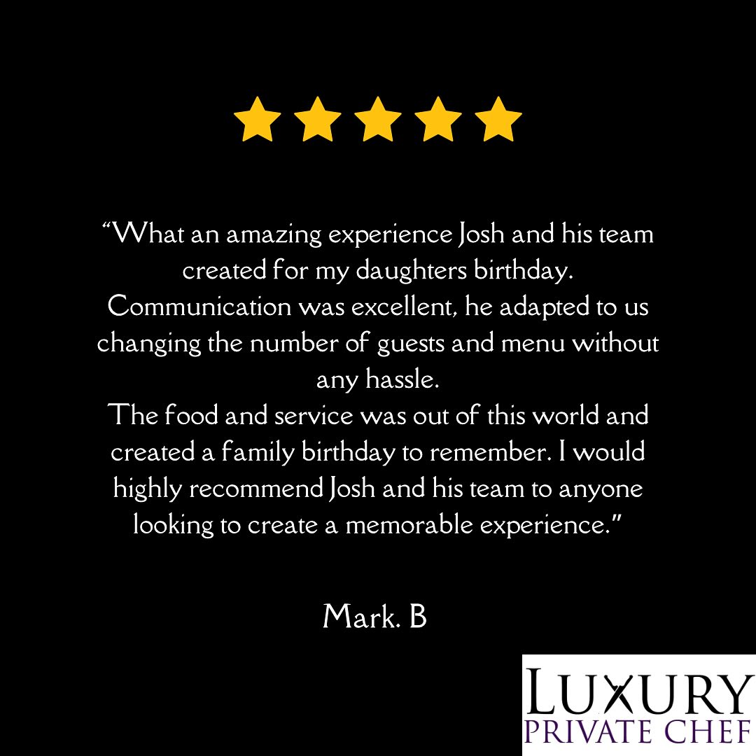 Great review, thank you! 🤩
They have already booked again since this review and said they will book again.
@luxuryprivatechef
#luxuryprivatechef #privatechef #luxury #privatedining #food