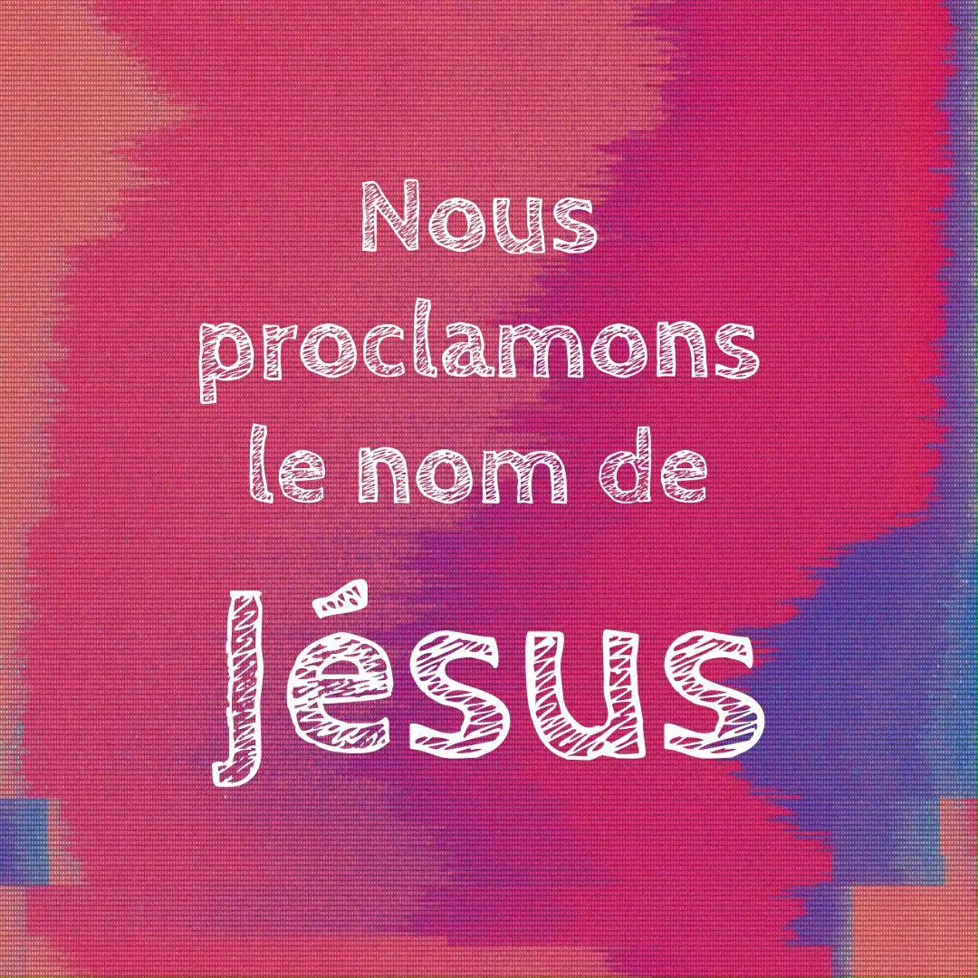 Avec un peu d'avance : voici le titre pour le mois de Novembre 2025 !
" Nous proclamons le nom de Jésus"