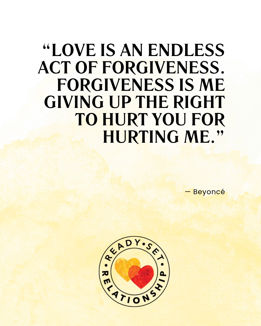 This quote from Beyoncé hits deep, and it's something couples navigate every day.
Forgiveness doesn’t mean forgetting... it means choosing growth over grudges.
Need help learning how? @readysetrelationship workshops give couples tools to navigate conflict without losing connection.
#ForgivenessInLove #BeyonceWisdom #CouplesSupport #ReadySetRelationship