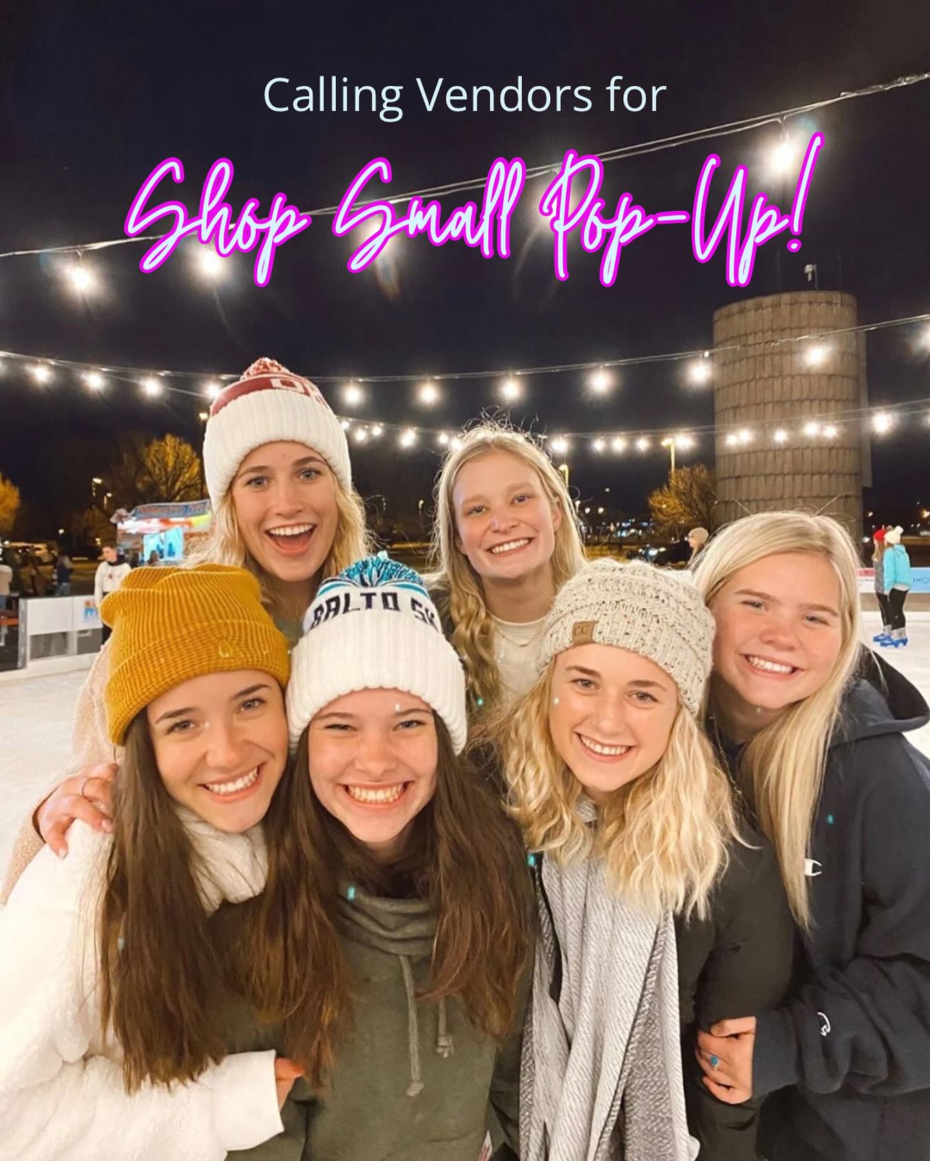 Celebrate the season at the Edmond Ice Rink’s Shop Small Pop-Up — where holiday magic meets local charm. Enjoy an afternoon of festive shopping, seasonal treats, and the joyful atmosphere of families and friends ice skating.
🗓️ Dates: November 15 & December 20
⏰ Time: 12-4 PM
We’re inviting local businesses to be part of this festive experience! If you’re interested in being a vendor, email info@edmondicerink.com to apply.