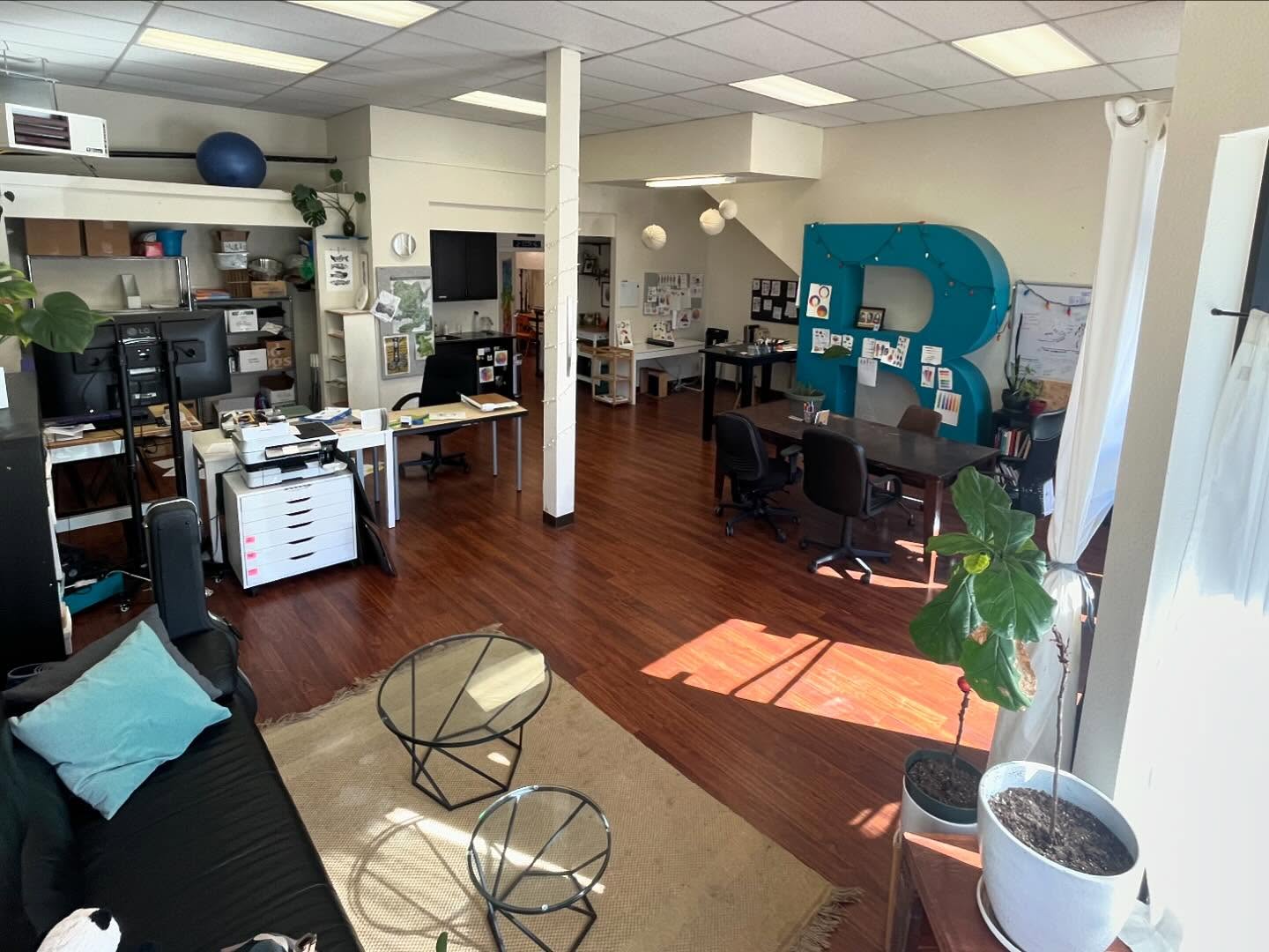 Hiiiii friends! I am looking for someone to share my ~1,100 studio space with. It’s a beautiful, sunny, ground floor space on Ashby/Shattuck with great neighbors and a kind landlord. I currently use the space as an artist studio/office space, but it’s feeling too big/expensive for just me on my own and am hoping to find a buddy or two!
The space has:
- a small kitchenette with a microwave, sink and mini fridge
- a clean restroom shared with the other businesses on the ground floor (single stall)
- lots of natural light
- a room in the back (shared) with a door that can close (for meetings or phone calls that require privacy)
- a shared big table and couch/lounge area
- lots of art supplies
- room to host events/gatherings
- a generally open layout, but am open to reconfiguring the space based on the needs of whoever I’d share it with
About me:
- I typically use the space for focused art making, video editing, taking calls and gathering community
- I am in ~3 days/week between 9-5
- I’m pretty quiet, clean, and a seasoned sharer of space 🤘
I am looking to share the space with:
- 1-3 other individuals who are thoughtful communicators, tidy and responsible
- a small business or group of folks looking for office space
Your portion of rent (~$1300) includes:
- free reign (within reason...) of ~500-700ft2 of the studio to setup as you’d like
- access to shared big table, lounge, back room, kitchenette
- half of a standard closet’s worth of storage space
- trash, water, electricity
* would be available starting mid to late november for a lease of 12 months
We’d need to discuss/figure out how we want to share:
- internet
- cleaning (I typically have someone come 1x/month)
If you’re interested, please email abby@roguemarkstudios.com with a little bit of info about yourself/your group, what your vision for sharing the space might look like and some times you might be free to come check out the space in the coming weeks. I may not be able to respond to all inquiries, but know that I appreciate you reaching out even if you don’t hear back from me 💛