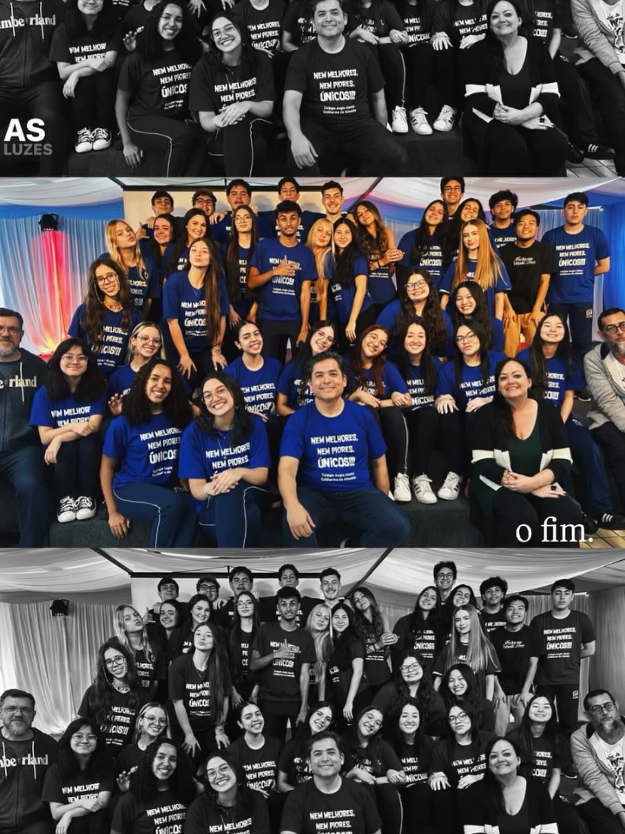 Último Dia de Aula do 3º Médio — 31/10/2025
Hoje foi um daqueles dias que ficam guardados no coração. 💙
O último dia de aula do 3º Médio sempre chega cheio de risadas, lembranças, abraços e, claro, muita emoção. Foram anos de aprendizado, amizade e crescimento, e cada momento vivido aqui ajudou a construir quem esses jovens se tornaram.
Entre lágrimas e sorrisos, ficou a certeza de que o Colégio Anglo Alante Guilherme de Almeida sempre será parte da história de cada um deles e eles, parte da nossa.
Agora, começa uma nova etapa: o início da jornada rumo aos sonhos, às faculdades e à vida profissional. E é com orgulho que dizemos: preparamos cada um de vocês para conquistar o futuro com coragem, conhecimento e propósito.
Sigam confiantes! O mundo precisa de pessoas como vocês, determinadas, éticas e inspiradoras.
Como diz a frase estampada nas camisetas dessa turma incrível: “Nem melhores, nem piores… únicos!”
E é exatamente assim que vocês seguirão pelo mundo: únicos, preparados e prontos para realizar seus sonhos. 💙
#somosga #angloalante
#colegioguilhermedealmeida #NemMelhoresNemPioresÚnicos