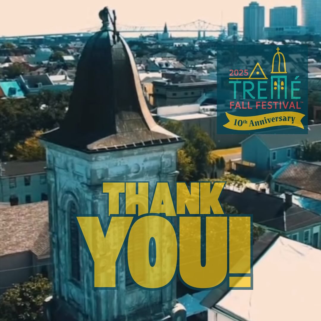 What a celebration! 🎺✨
A heartfelt thank you to all our sponsors, supporters, vendors, musicians, and artists who made this year’s Tremé Fall Festival unforgettable. Your energy, creativity, and love for Tremé help us keep the spirit of this historic neighborhood alive and thriving.
We’re so grateful for everyone who came out to celebrate culture, community, and music with us. Stay connected here for photos, highlights, and updates — and get ready for next year’s festival! 💛
#TremeFallFestival #TremeCulture #NewOrleansCulture #SupportLocal #CommunityStrong #thankyou