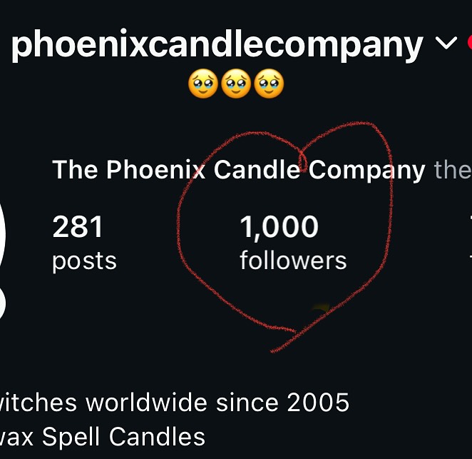 We made it to 1,000 of you 🥹✨
Thank you for being here, cheering us on, sharing the magic, and supporting our little family-run candle shop.
Every like, comment, order, and kind word genuinely means the world to us.
Here’s to more spells, more beeswax, more cosy altar moments, and more magic with you 💛🕯️
Big love,
C & A