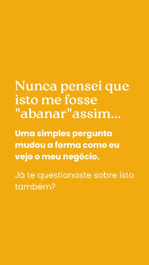 Tenho pensado nisto nos últimos dias… Há algo de tão bonito em ver as pessoas a tentarem criar vida que desejam a partir do que as apaixona.
Mas também sei que nem sempre é fácil admitir esse sonho em voz alta porque, muitas vezes, há o receio da crítica ou de não ser capaz...
Mas... O que é que tu adoras mesmo fazer e que, lá no fundo, gostavas de transformar no teu negócio? Partilha comigo nos comentários.
Se não o quiseres pôr por palavras, podes só deixar um emoji que represente essa paixão. 👇