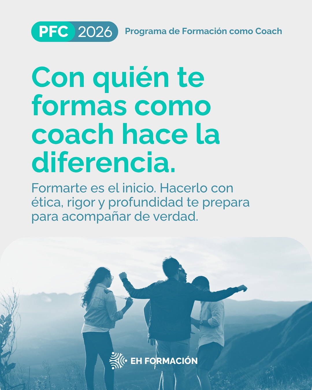 Acompañar a otros requiere más que herramientas: implica haber vivido un proceso profundo y consciente que te permita hacerlo con presencia, rigor y comprensión real.
🎓 Te invitamos a ser parte del PFC 2026 (Programa de Formación como Coach), un proceso de aprendizaje y transformación que te prepara para acompañar a otros y también para transformar tu propia manera de ver, vivir y liderar.
Vivirás una experiencia personalizada, con el respaldo, la ética y el estándar de calidad que nos distingue:
✅ Acreditado por FICOP @ficop.international
✅ Equipo docente con más de 30 años de trayectoria y credenciales internacionales
Este proceso te prepara para el futuro desarrollando habilidades como la gestión emocional, la escucha y el liderazgo consciente, en una comunidad de aprendizaje donde crecemos y reflexionamos juntos.
📩 Asegura tu cupo para abril 2026!!
Escríbenos a ehformacion@ehumana.cl
#FormacionDeCoaches #Coaching #CoachingChile #CoachingOntologico