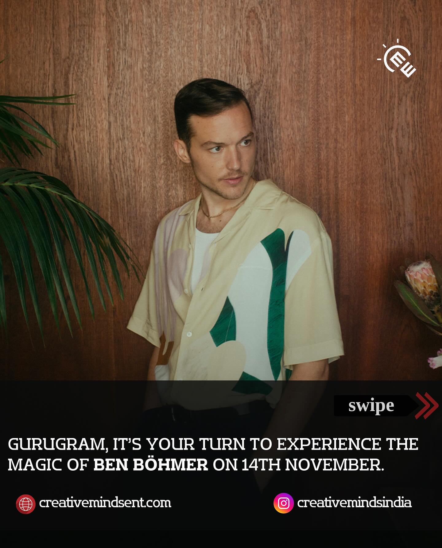 Ben Böhmer(@benbohmermusic), known for crafting deeply moving melodic journeys, is set to take over Gurugram this 14th November.
Few artists translate emotion into melody like he does, make sure you don’t miss this one.
Book your tickets now on district.in (@districtupdates)
@wmsonline | @soundsimplify Ben Böhmer(@benbohmermusic), known for crafting deeply moving melodic journeys, is set to take over Gurugram this 14th November.
Few artists translate emotion into melody like he does, make sure you don’t miss this one.
Book your tickets now on district.in (@districtupdates)
@wmsonline | @soundsimplify