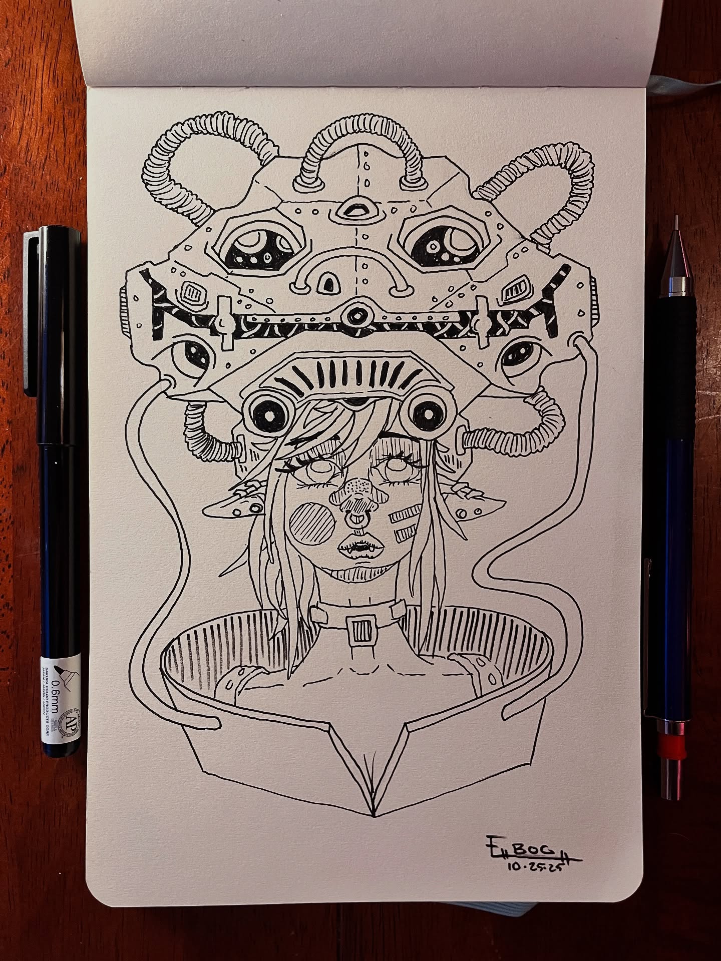 Prompt-“MECHANICAL” - the tech started out as a way to improve our lives. Now it’s starting to find a way of its own.
-
#drawfordays @stickersfordaysllc