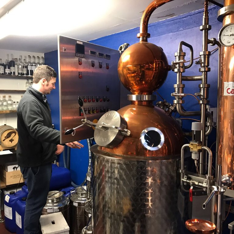 Fabrication and commissioning of a 50L Research still named Cygnet at Sipsmith. June 2016