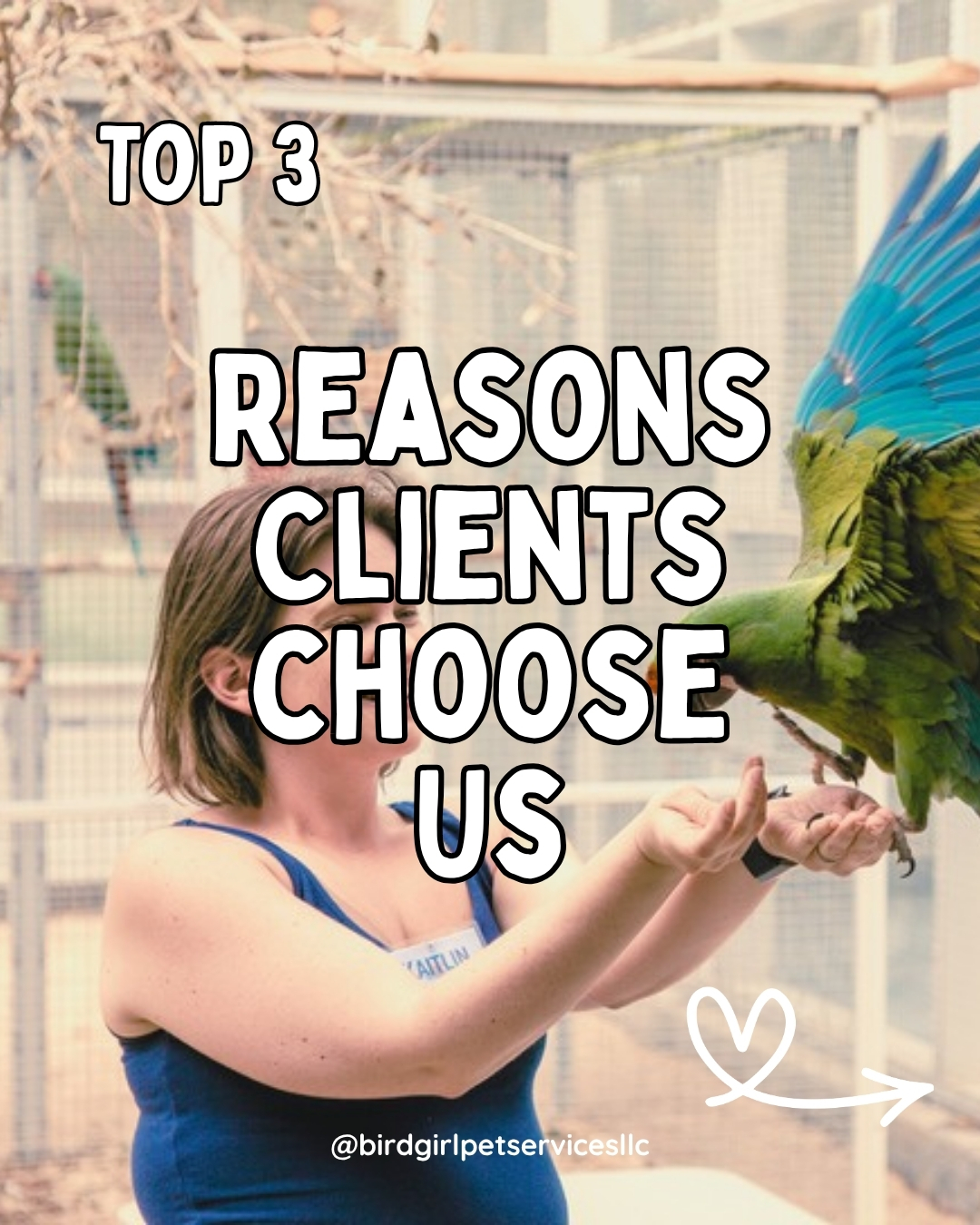 Thinking about booking your holiday or 2026 care? Here’s why clients keep coming back to Bird Girl Pet Services:
1️⃣ Specialized experience with birds, reptiles & small mammals
2️⃣ Reliable communication & peace of mind
3️⃣ A passion for helping your pets thrive (not just survive!)
It’s not just pet care — it’s personalized, professional care for every feather, scale, and tail. 💛