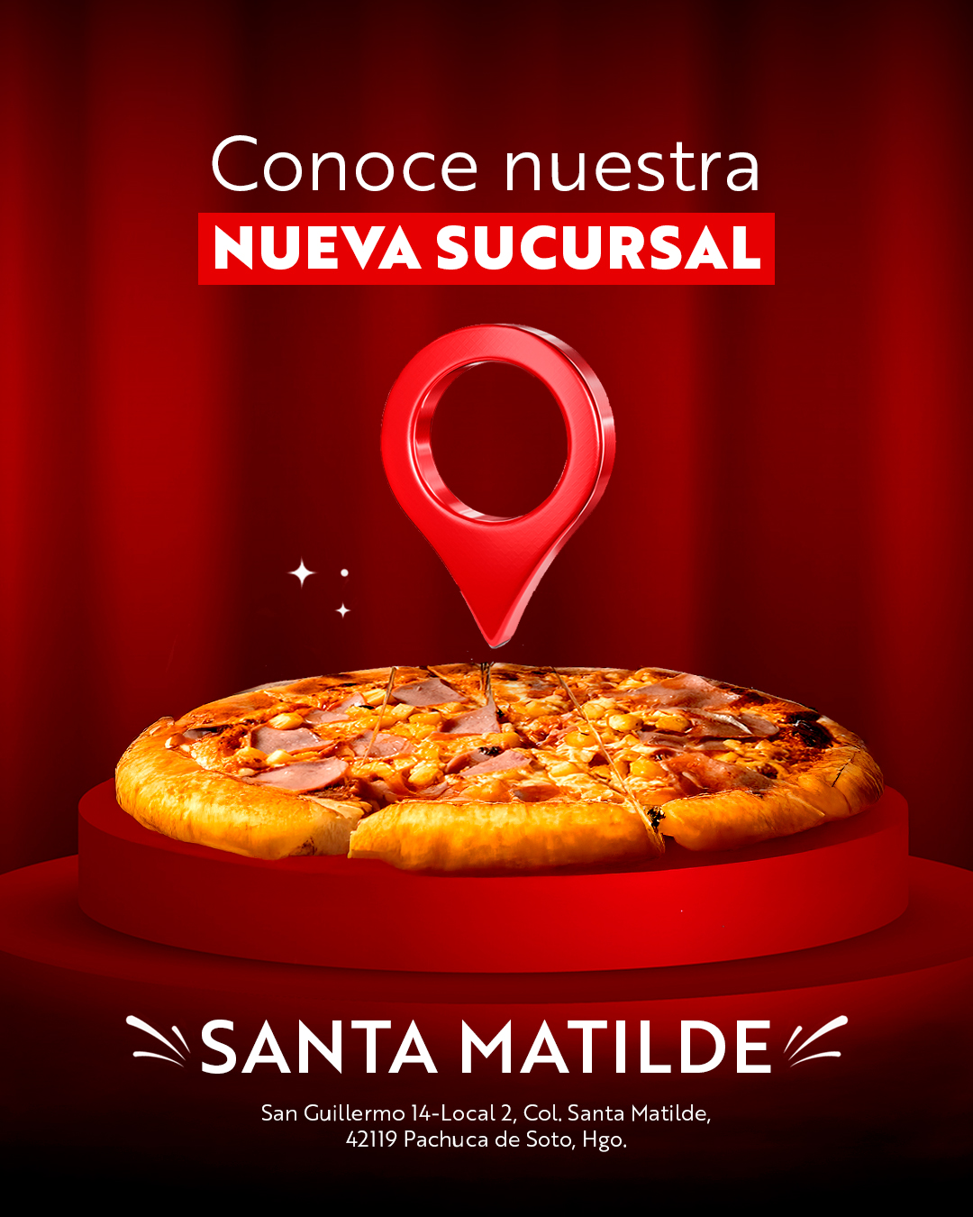 Cada pizza que preparamos nos acerca más a ti 🍕💫 Y hoy damos un paso más: ¡abrimos nuestras puertas en Santa Matilde! 🎉
Ambiente agradable, comida recién hecha y todo el sabor artesanal que nos caracteriza. Te esperamos con el horno listo y la mesa servida.
📍 San Guillermo 14-Local 2, Col. Santa Matilde, 42119 Pachuca de Soto, Hgo.
.
.
.
#HealthyPizza #PizzaTime #SaborÚnico #CocinaItaliana #AmantesDeLaPizza #PizzaSaludable #PizzaDeliciosa