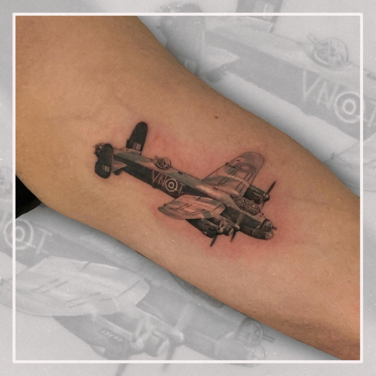 Here’s a tiny Lancaster Bomber airplane from WWII for Glenn’s first tattoo ✈️
DM or Email for all enquiries and bookings
inkingtattoos@gmail.com
.
.
.
.
#worldwartwo #bomber #bomberplane #warcraft #warplanes #warweapons #airplane #worldwar2 #worldwartattoo #tattoo #planetattoo #aircraft #aircrafts #airplanetattoo #smalltattooideas #lancaster #lancasterbomber #lancasterbombers #sydneytattoo #sydneytattooartist #sydneytattooist #sydneytattoos #sydneyinked #tattooistsydney #sydneytattooartists