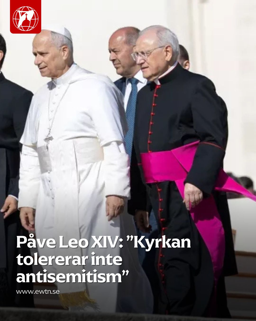 Vid den allmänna audiensen på Petersplatsen, på 60-årsdagen av Nostra aetate, fördömde påve Leo XIV antisemitism och bekräftade att Kyrkan själv – med evangeliet som grund – bekämpar alla former av ha…