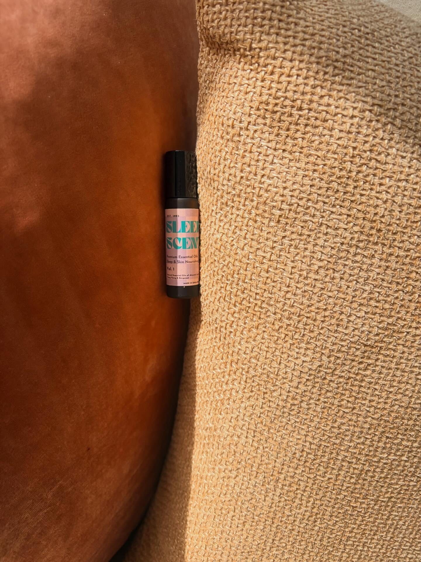 Sleep Scents Premium Almond Oil Roller with essential oils of lavender, bergamot, ylang-ylang, chamomile and bergamot.
Nourishes your skin while the aromas help you drift off to sleep.