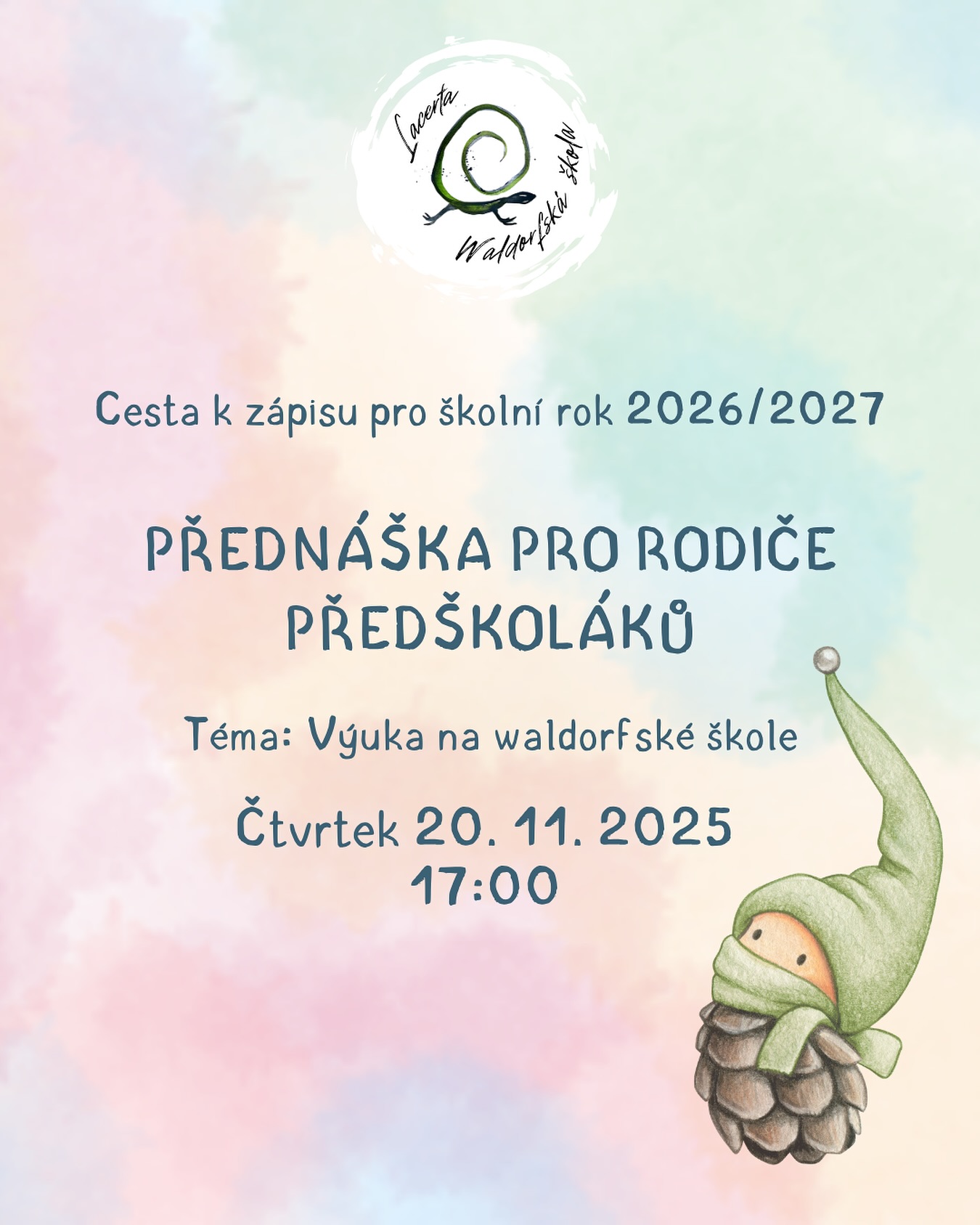 Srdečně Vás zveme na setkání nad tématem.
🦎Výuka na waldorfské škole 🦎
Společně si přiblížíme základní myšlenky při výuce:
📘 českého jazyka
🔢 matematiky
🌍 cizích jazyků
👫 eurytmie
Těšíme se na setkání a společné sdílení. 💛
#waldorf #skola #rodina #predskolaci #znojmo