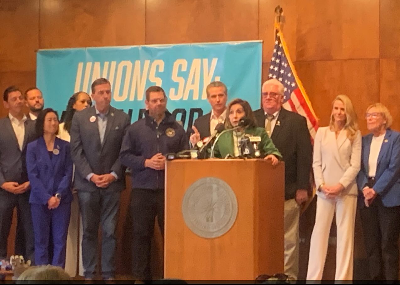 Proud to stand with Speaker Emerita Nancy Pelosi, Governor Gavin Newsom, CA’s First Partner Jennifer Siebel Newsom and other Democratic electeds and labor leaders, including the incomparable Dolores Huerta in support of Prop 50. Yes on 50 to protect our democracy, take back the House, and be a check on Donald Trump and Republican extremism. #YesOn50