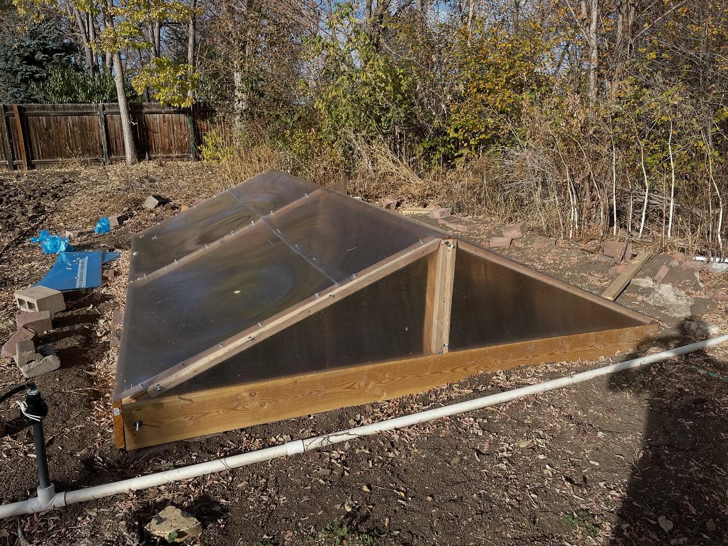 It’s done! I have my first cold frame for the rosemary and thyme. The overall cost was $1,291. The majority of the costs are the polycarbonate sheeting ($858). The rest was hardware ($171), lumber ($203), tools ($44), and cement ($13). Now the goal is to water and keep the rosemary alive all winter. The time spent meek g them alive over the winter and the time spent growing new plants from seed is a wash. The real question is how much more rosemary will I be able to harvest next year because I will have more mature plants that are ready to be harvested sooner and more often. I never have enough rosemary and I don’t have it early enough either. We will see how long it takes to produce and sell and additional $1,291 Rosemary and thyme beyond what I normally sell. If it pays for itself quickly, I will be building another of these for the zaatar.