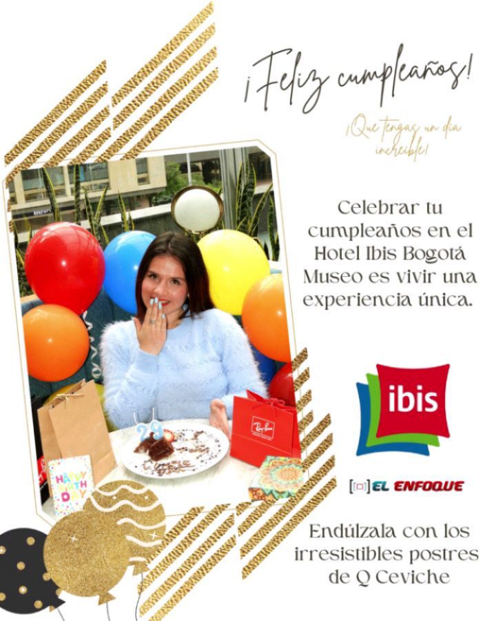 Un cumpleaños se disfruta más cuando hay buena compañía, un gran lugar y el toque dulce perfecto. 💫
Vive tu celebración en el Hotel Ibis Bogotá Museo con los deliciosos postres de Q Ceviche. 🎂
#HotelIbisBogotáMuseo #QCeviche #CelebraConEstilo #ElEnfoqueColombia