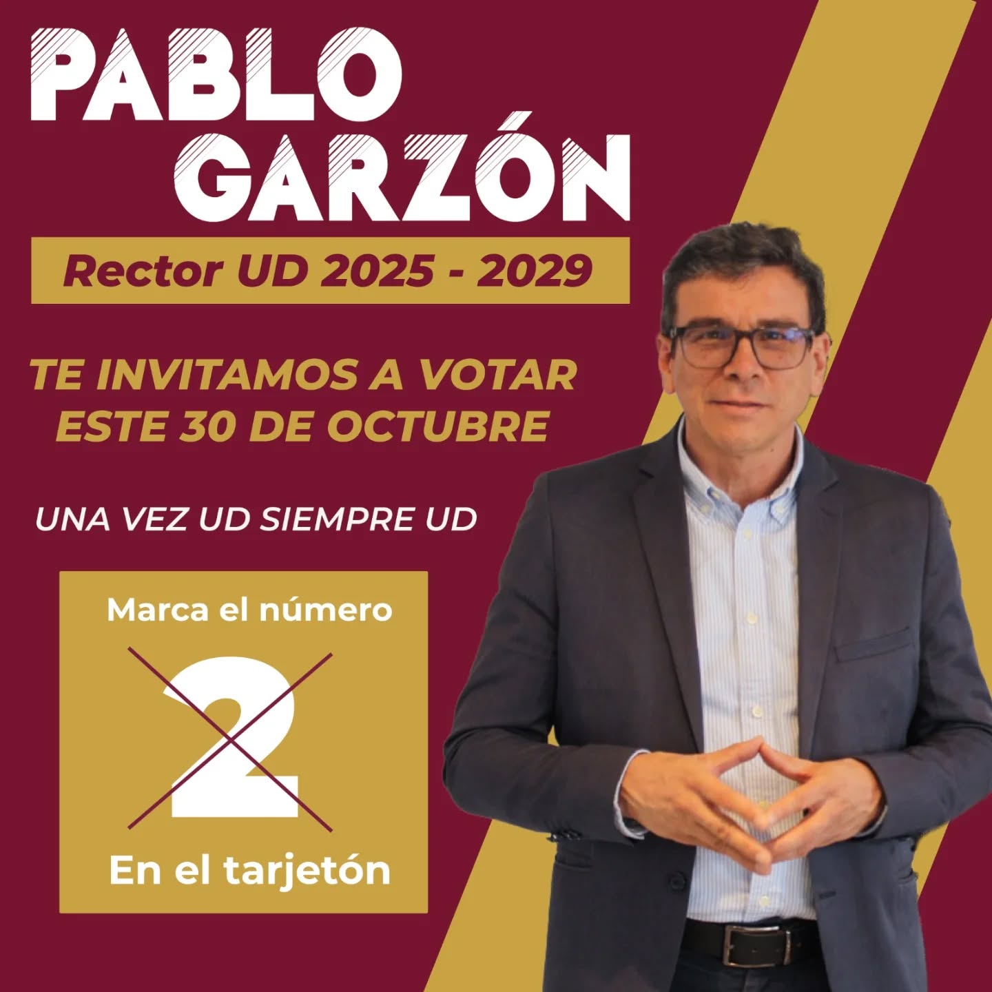 No olvides ejercer tu voto digital este 30 de octubre. Tu voto cuenta. #creemosenUD