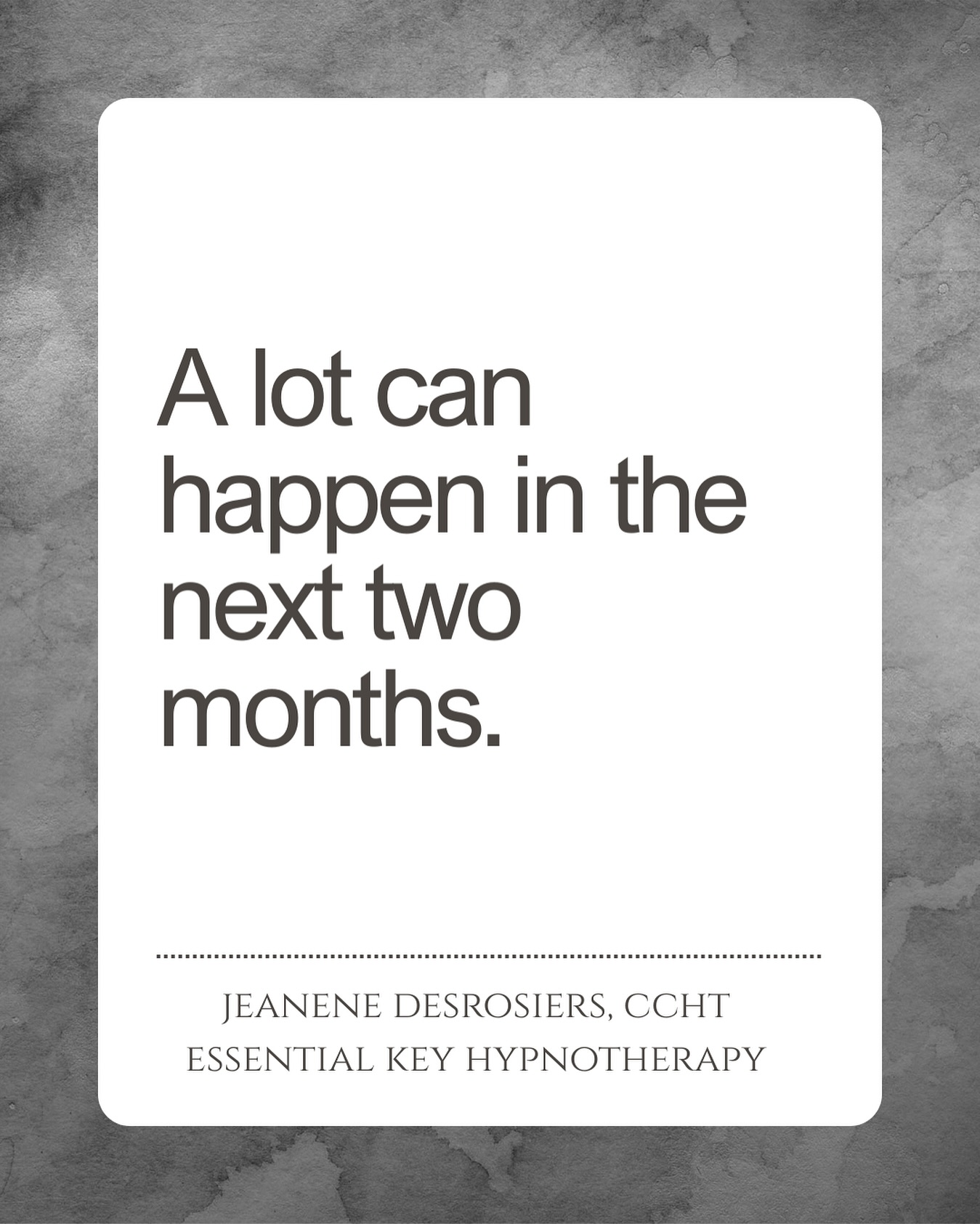 What if, instead of staying stuck in the same patterns, you chose to start shifting your subconscious beliefs today?
In just a few sessions of hypnotherapy, you can begin to release self-doubt, calm your nervous system, and reconnect with your confidence.
Imagine two months from now…feeling lighter, more focused, and actually excited about where your life is heading.
Change doesn’t take forever. It starts with one decision.