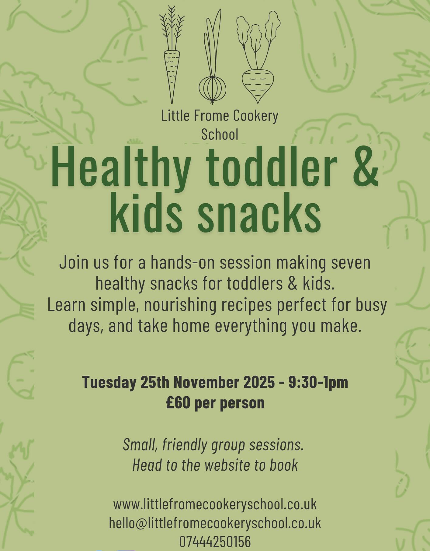 Toddlers + snacks = a never-ending story 😅
Join me # for a relaxed, hands-on session cooking healthy, plant-based toddler snacks — simple ideas you can batch cook, freeze, and actually get your little ones to eat!
Perfect for parents and carers who want to make snack time a little easier and use a little less plastic 🌍
Head to the website to book, link in bio!
#frome #fromeevents #fromesomerset #plantbasedcookeryschool #vegancookeryschool #PlantBased #vegan #littlefromecookeryschool #toddlersnacks