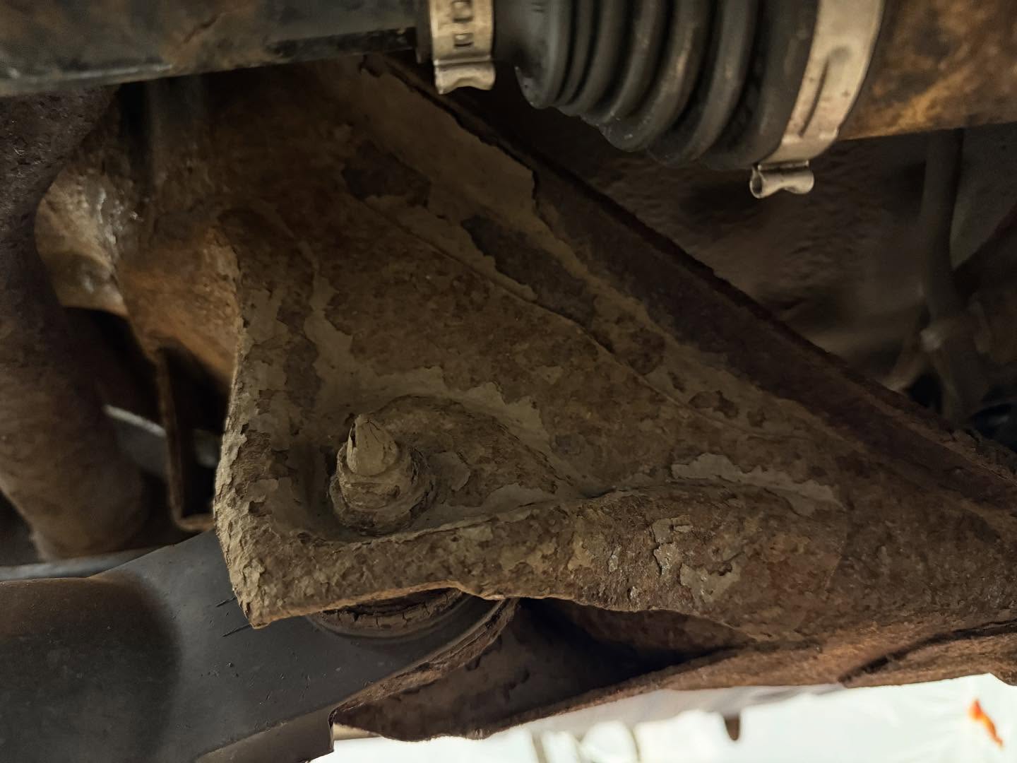 From rusty, flaking chassis with advisories on the MOT to clean, treated and protected.
We provide chassis cleaning, rust removal and treatment and protection once it’s all done.
If you protect your chassis before the subframe and suspension components start to rust it will save you money.
Get in touch for more details.