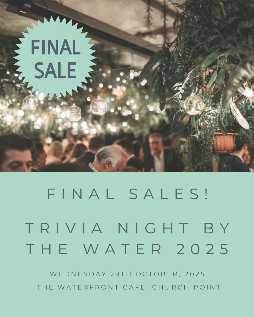 Last chance to book your tickets!
We are counting down the days, with only 2 to go! We can’t wait to see you all at our trivia night this Wednesday (29th Oct) at the Waterfront Cafe.
It is not too late if you would like to join us for a night of brain teasing fun and beautiful company all in support of the children and families we see here at Be Centre.
Date: Wednesday 29th October, 2025
Time: 6pm for a 6:45pm trivia start
Location: The Waterfront Cafe, Church Point
To book please visit our website or the link in bio.
See you all there! 2 days to go!