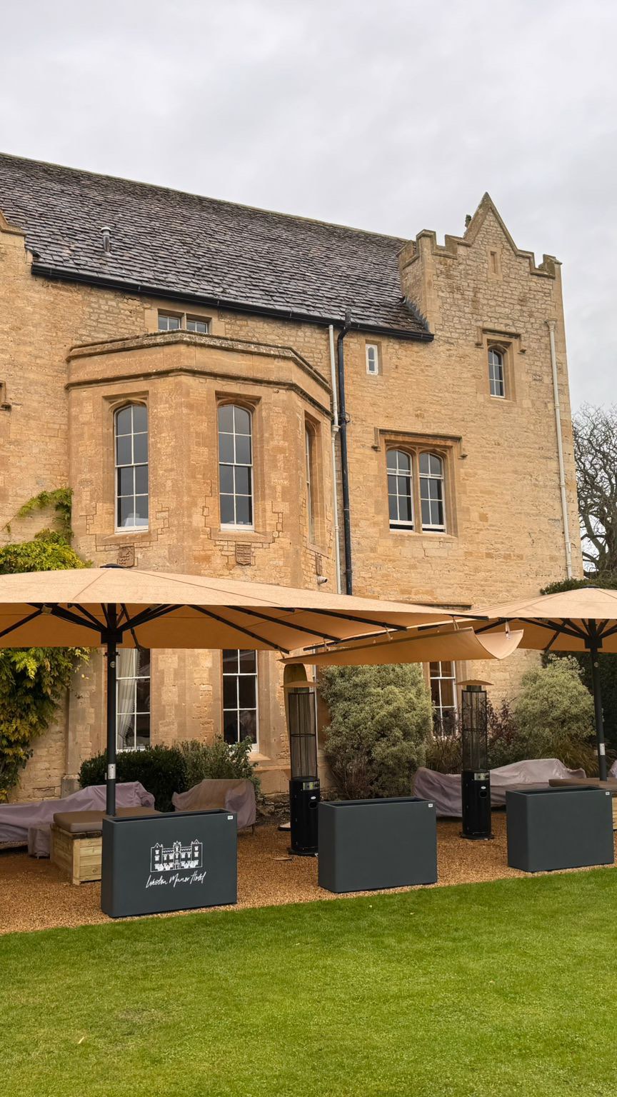 This charming country hotel wanted help to transform this terrace into a space that can be used year round, where guests want to linger longer, helping to maximise revenue year round.
Designed and installed by us, we help to create beautiful alfresco spaces for hospitality venues across the UK. Contact us now to discuss your project:
☎️ 0118 984 9486
✉️ sales@showpiecedesign.co.uk
🖥️ www.showpiecedesign.info
#alfresco #hospitalitydesign #outdoorspace #largeumbrella #giantumbrella #hotelterrace #countryhotel #restaurantterrace #yearroundcover #outdoorliving #planter
