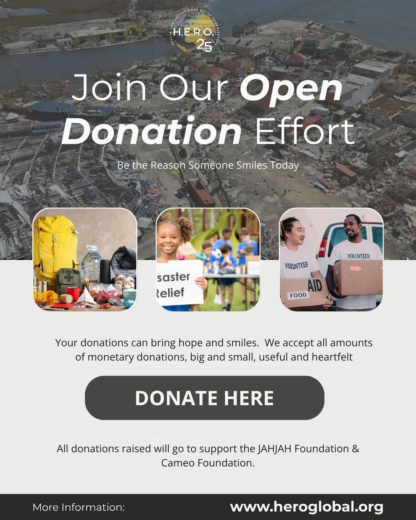 In the wake of Hurricane Melissa, HERO stands with Jamaica and Haiti.
Together with JAHJAH Foundation and Cameo Foundation, we’re delivering critical aid and care.
Every contribution helps bring healing and hope.
🇯🇲🇭🇹
#HEROForRelief #HurricaneMelissa #Jamaica #Haiti #GlobalHealth