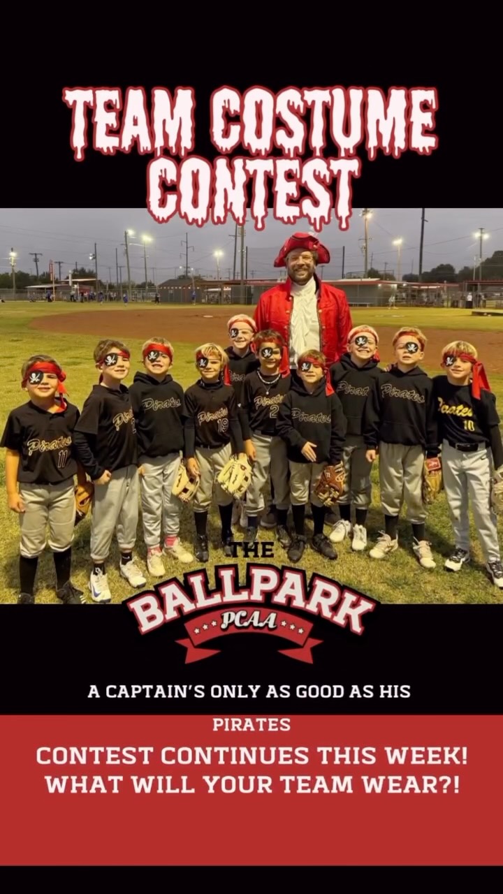 WHO HAS THIS TEAM BEAT?! ❓‼️
The PCAA Costume Contest continues this week and we want to see what you’ve got planned with your team!…🎃👻
Tag us or send us your photos here (if we don’t snag them first!) ⚾️🏟️
.
.
.
.
.
#youthsports #ballpark #okc #softball #tball #baseball #coachpitch #kidpitch #ballparkatpcaa