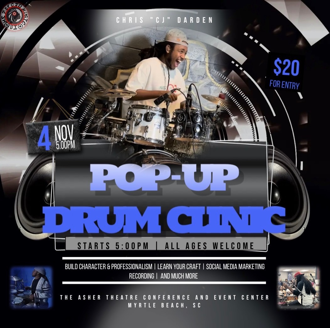 Drumdots Artist @cjdmusicisme Will be in Myrtle Beach Nov 4! Check him out!