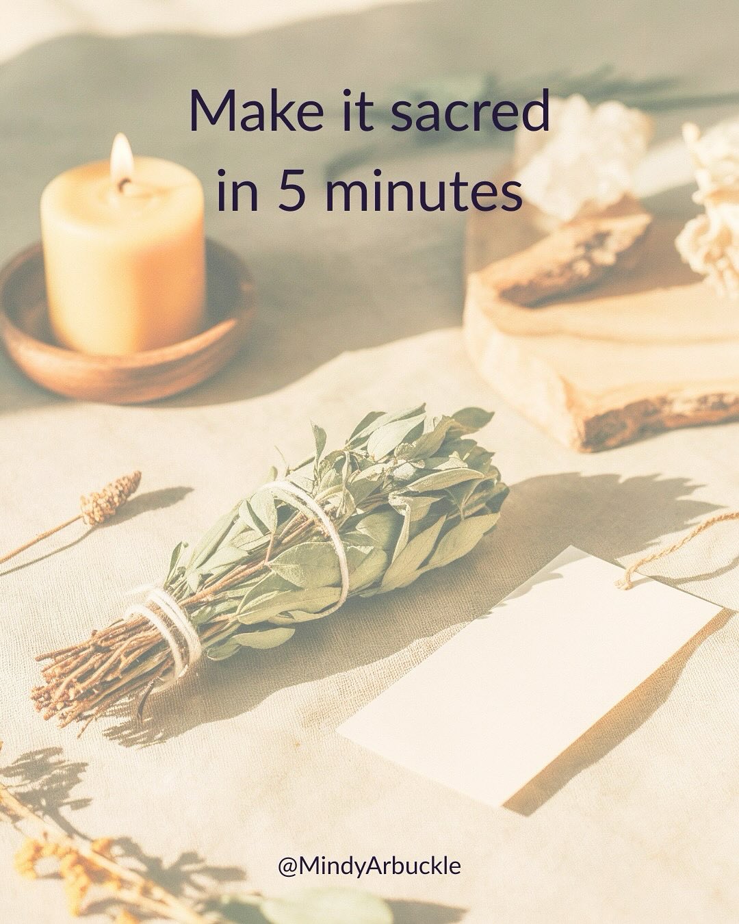 Sacred doesn’t have to be complicated. When you’re short on time: light a candle, take three slow breaths, set one clear intention… and begin. Five minutes counts.
Save this for your “I’m too busy” days—and let consistency be your devotion.
Want deeper support this month? Join the SOULutions App as a founding member and get daily reminders of how deserving you are of your sacred practices.
#MakeItSacred #DailyRitual #GentleDiscipline #SOULutionsApp