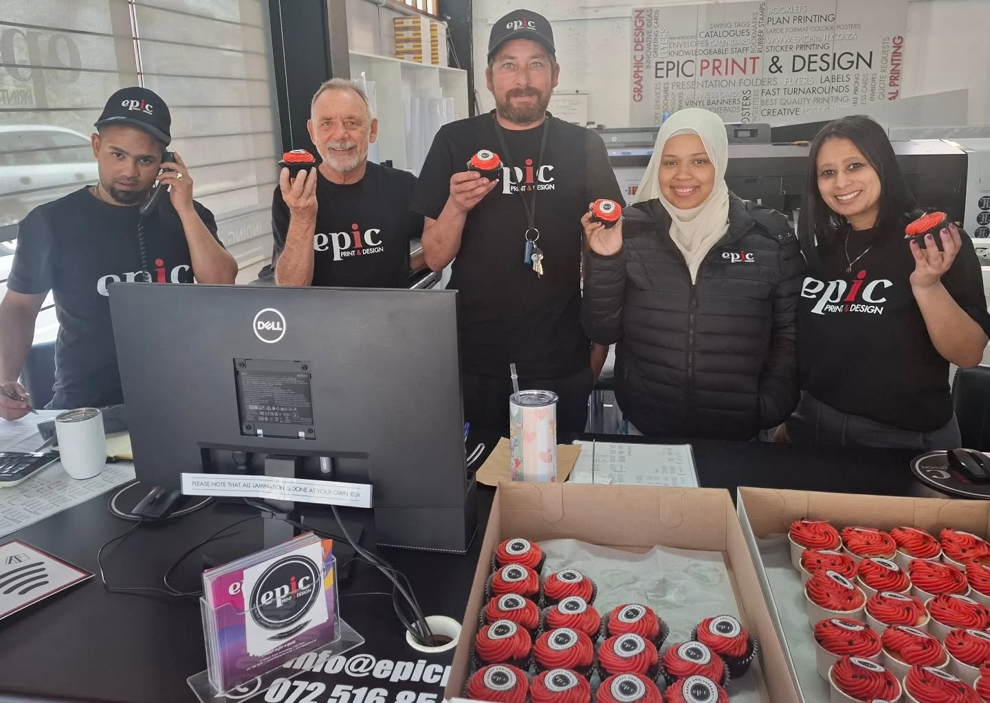 Come grab a cupcake today, we are celebrating Philip Mason's 7 year anniversary as the owner of Epic Print - Cheers to many more years serving the Muizenberg community and surrounds! Thank you for all your support xx