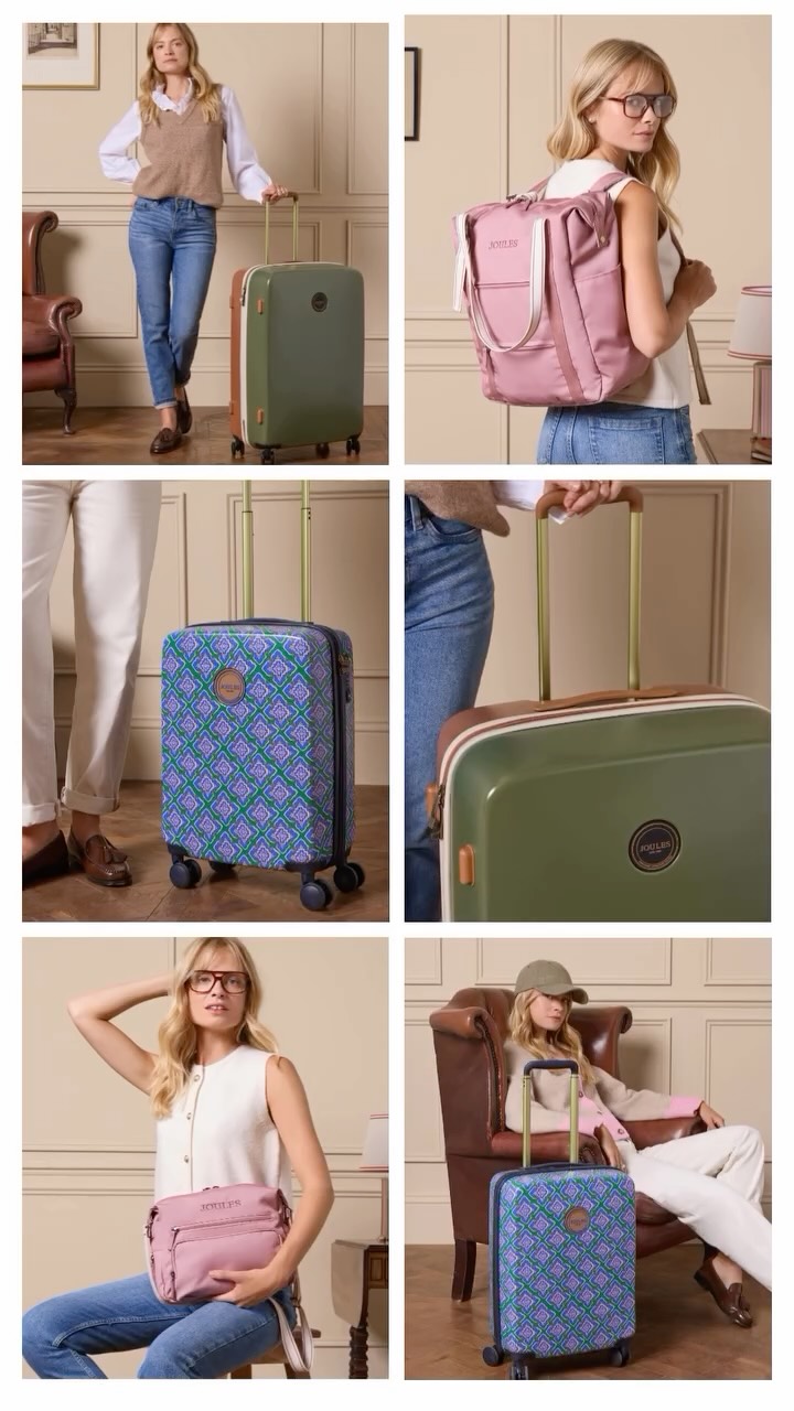A season full of colour texture and British style.
From classic charm of the Tile Diamond to the bold contrast of Olive & Tan Colour Block, and the soft sophistication of Epwell Pink - the Joules AW25 Collection is all about effortless countryside elegance with a modern twist.
Which look is your favourite?
Want to stock our products in the UK? Send us a message or check the link in our bio!
#Joules #JoulesTravel #TravelInStyle #Travel
#BritishFashion #NewArrival #AW25 #Luggage