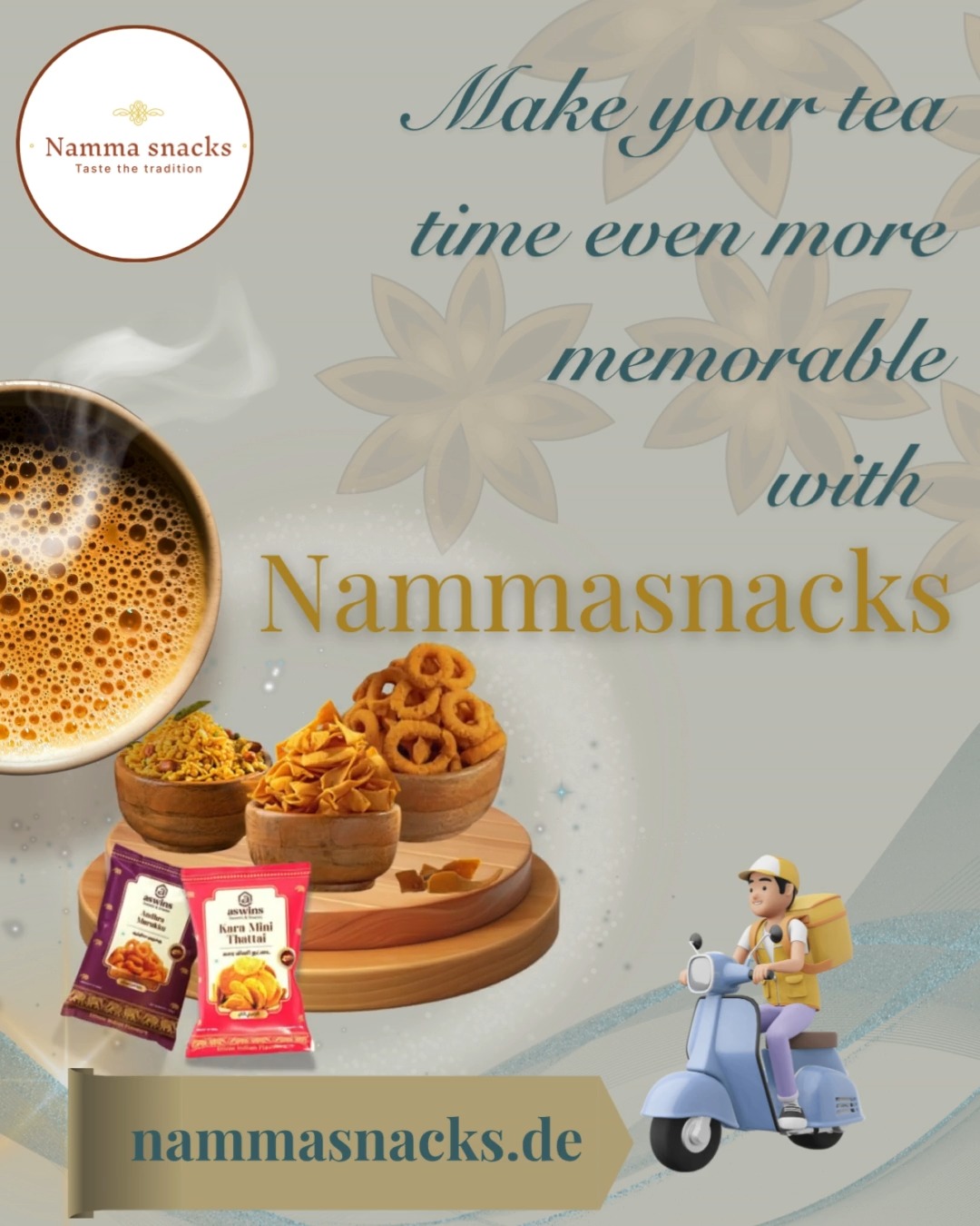 Remember that first bite?
The crunch. The spice. The kick that hits just right. 🔥
That’s Namma Snacks — the taste that refuses to fade.
Whether you’re in Berlin, Munich, or Frankfurt, your snack-time nostalgia is just one pack away.
Same tradition. Same taste. Same kick.
Shop at www.nammasnacks.de
#NammaSnacks #TasteOfTradition #IndianSnacksInGermany #TogethernessInEveryBite #AuthenticIndianTaste #MadeWithLove #SouthIndianSnacks #GratefulGrowth#Thattai #AndhraMurukku #Mixture #RibbonPakkoda #Seedai #NammaSnacks #TasteTheKick #TasteOfHome #IndianSnacksInGermany #SnackieTime