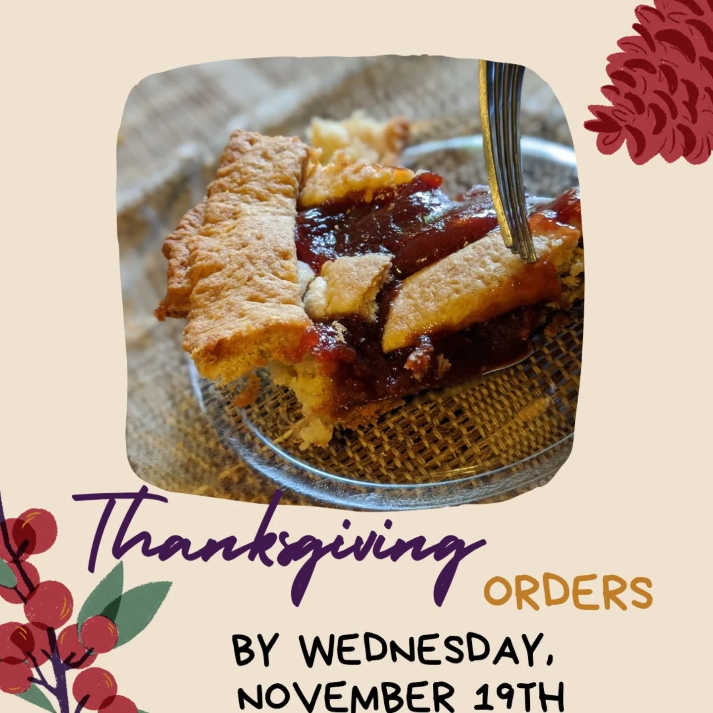 Get your Thanksgiving orders in! The deadline is Wednesday, November 19th with pick up at the Harvest in Canton on Sunday Nov. 23rd or delivery available on Tuesday, 25th and Wednesday, 26th.
#sugsugbakery #thanksgiving #friendsgiving #virginislandsbakery #boston #canton #cantonfarmersmarket02021