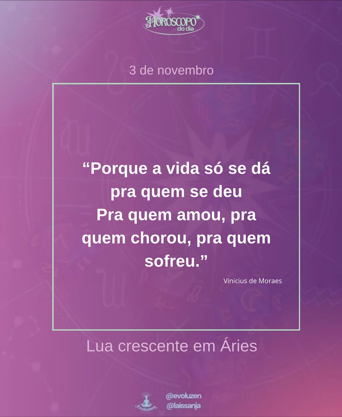 3 de novembro 💫✨