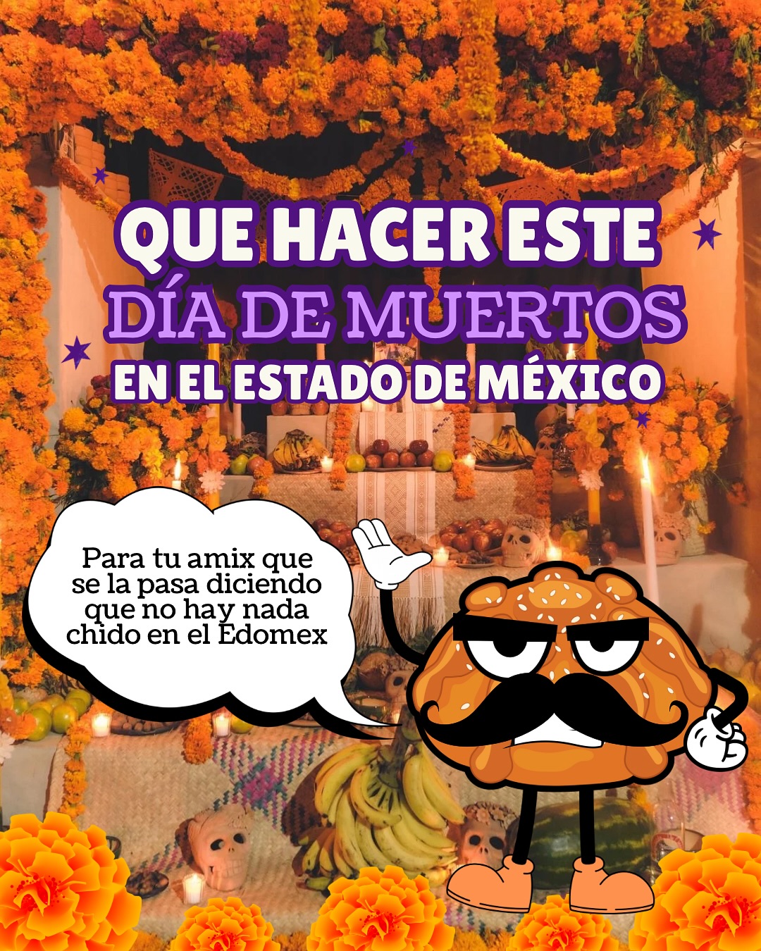 Halloween está bien… ¡pero el Día de Muertos! 🤯.
Aquí te dejamos 11 planes para que lleves a pasear a tu amic que se la pasa diciendo que en el Edomex nunca hay nada chido.
.
.
.
#edomex #soyedomexa #diademuertos #ofrendamonumental #estadodemexico