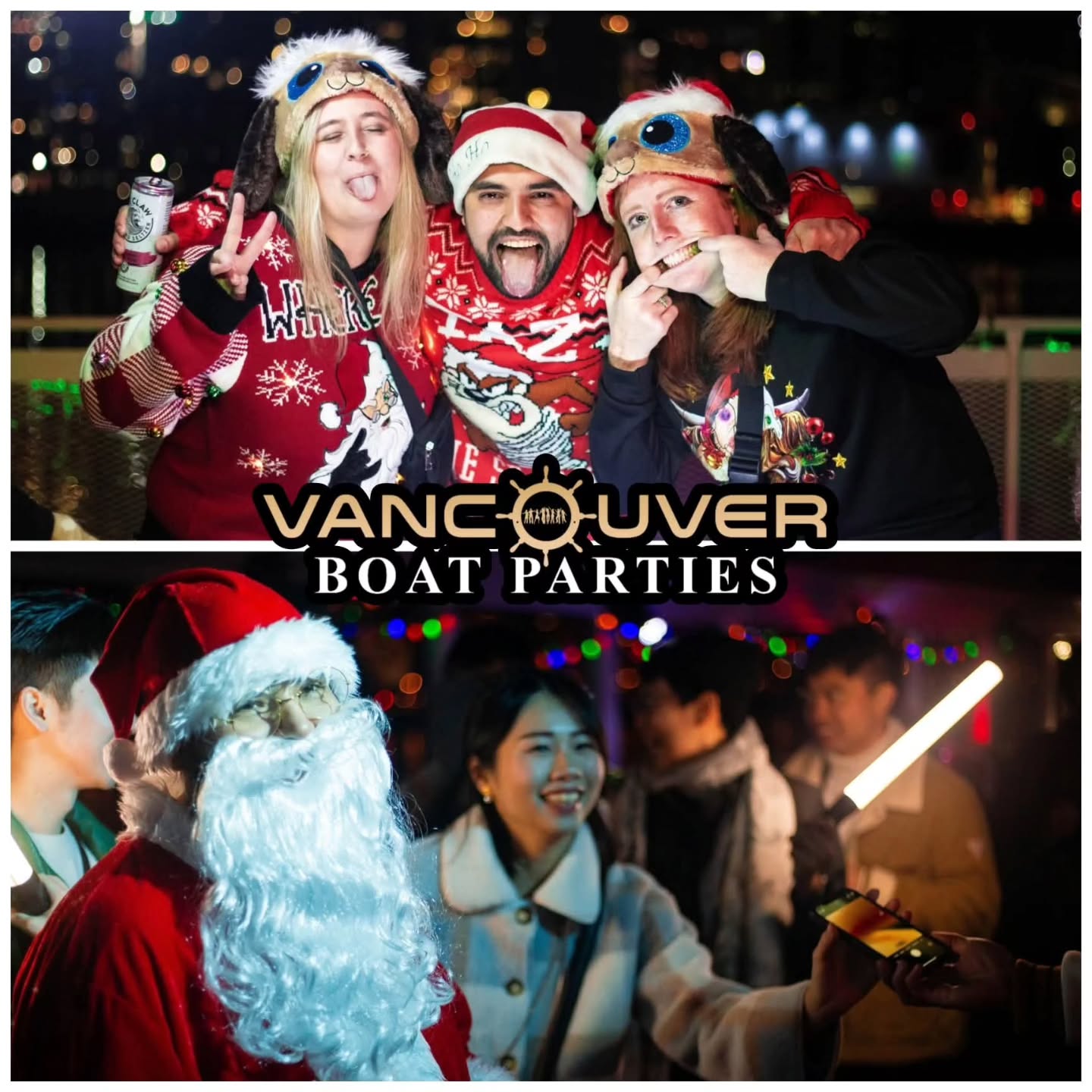 Get those ugly sweaters ready! Early Bird tickets are on SALE for our legendary annual Xmas Boat Party! ⛄🌲
Featuring some of Vancouver's hottest DJs playing all your favorite Top 40, Hip Hop, EDM, Throwbacks and Christmas Songs.
Plus a special guest appearance by the one and only, Santa Claus.
https://www.eventbrite.com/e/christmas-on-the-waves-annual-xmas-boat-cruise-2025-tickets-1705435406209