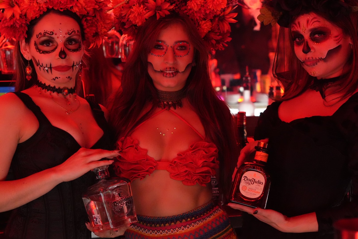 Don Julio, red lights, and killer vibes 😈