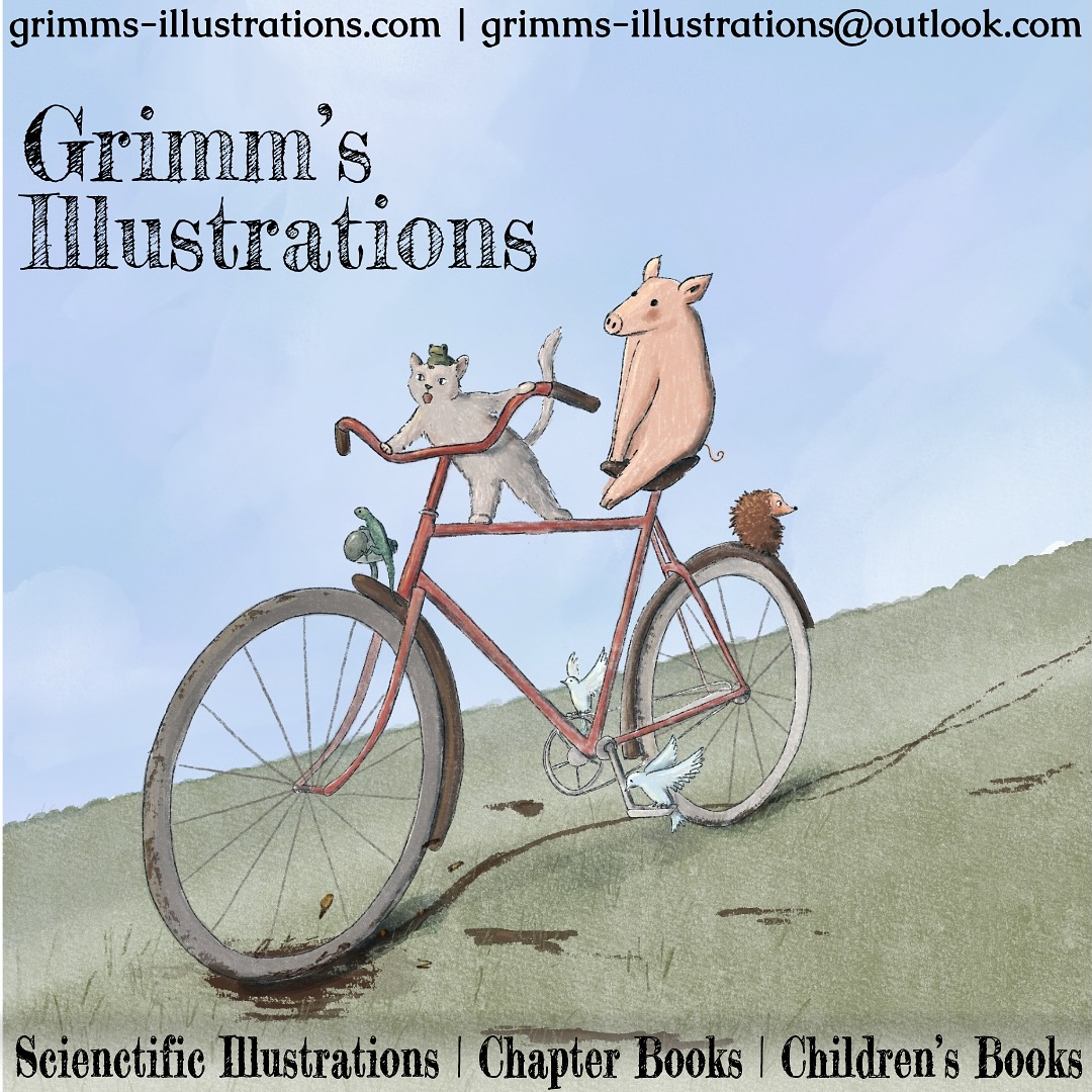 Hi there! Happy KidLitPostcardDay!
My name is Merle Grimm. I’m a passionate illustrator who loves working with both traditional and digital mediums. When I’m not creating, you’ll probably find me with my nose buried in a book.
#grimms_illustrations #kidlitartpostcard #illustration #kidlitart #kidlit #childrensbook #childrenbooks #illustration #kidlitartpostcard